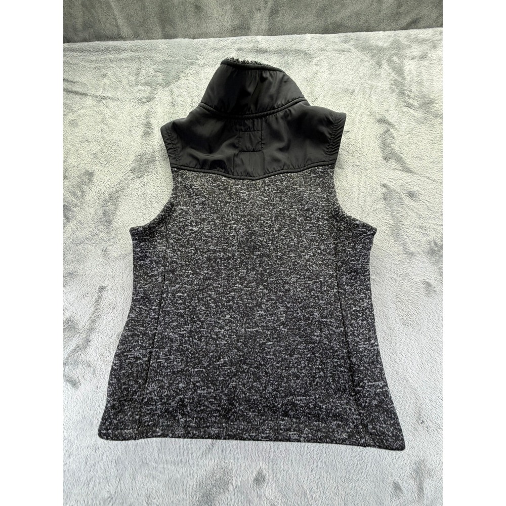 Faded Glory Womens Greystone Marled Knit Full Zip Sherpa Collar Vest Large 12-14 - Picture 9 of 10